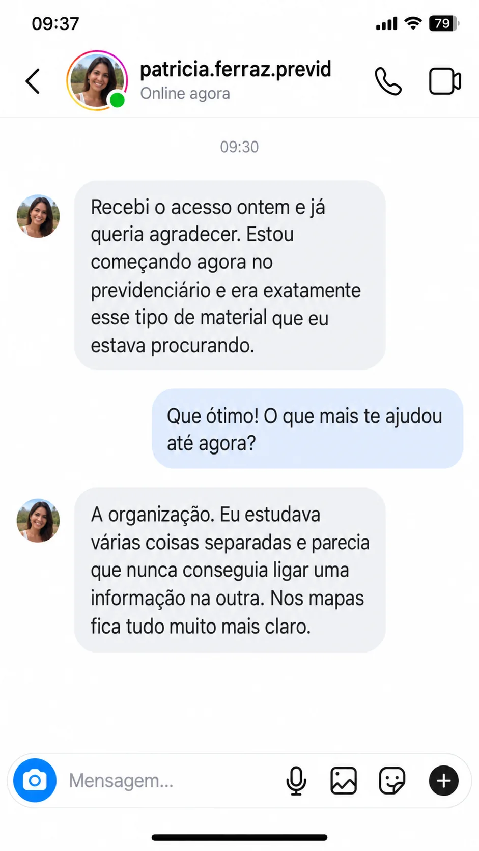 Depoimento 2 de profissional sobre os mapas mentais previdenciários