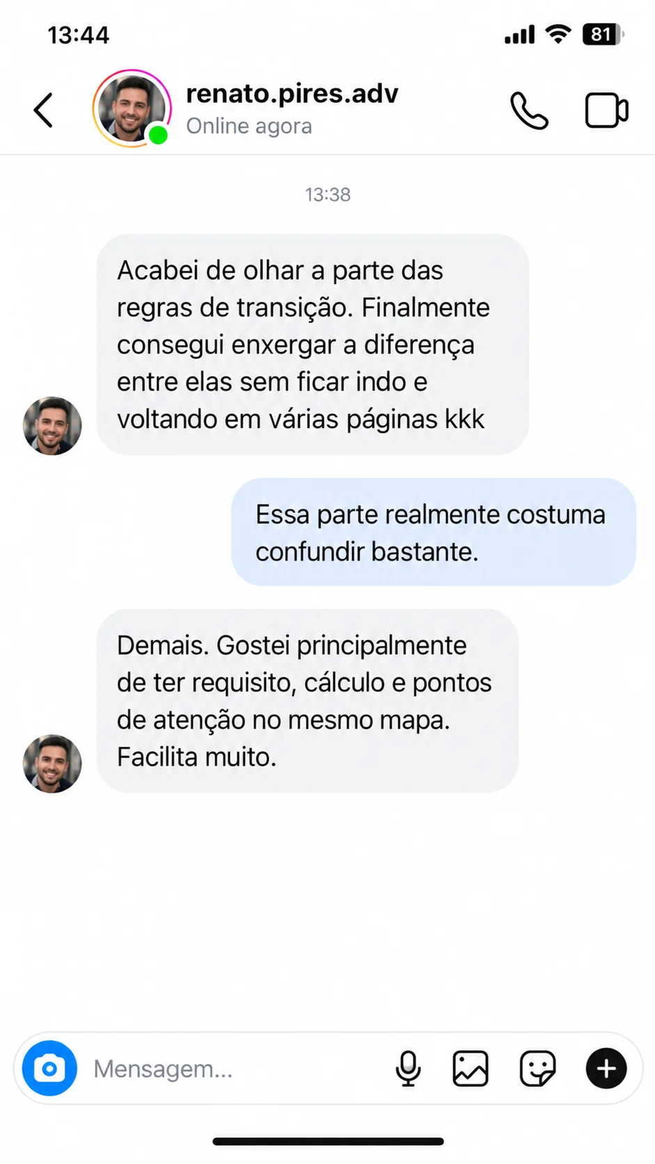 Depoimento 5 de profissional sobre os mapas mentais previdenciários