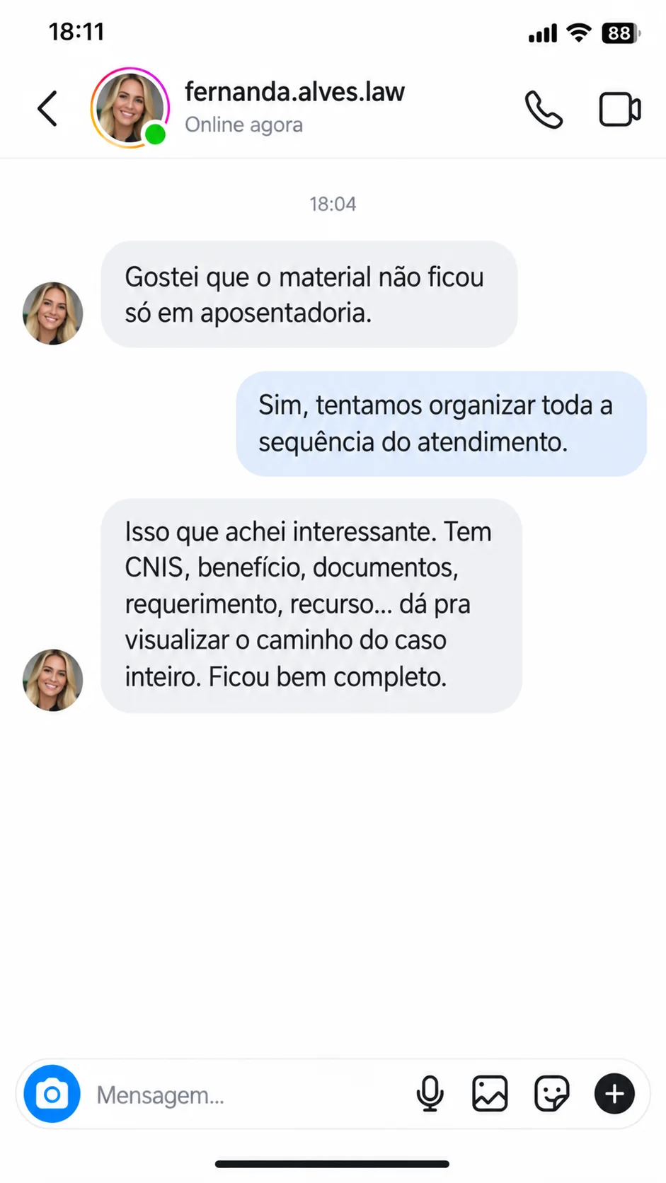 Depoimento 8 de profissional sobre os mapas mentais previdenciários